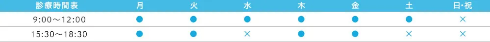 診療時間表